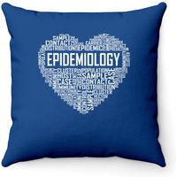Coussin Épidémiologie Cœur Fier Épidémiologiste — Coussins décoratifs