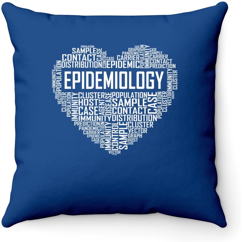 Epidemiology Heart Proud Epidemiologist Throw Pillow — Decorative Cushions