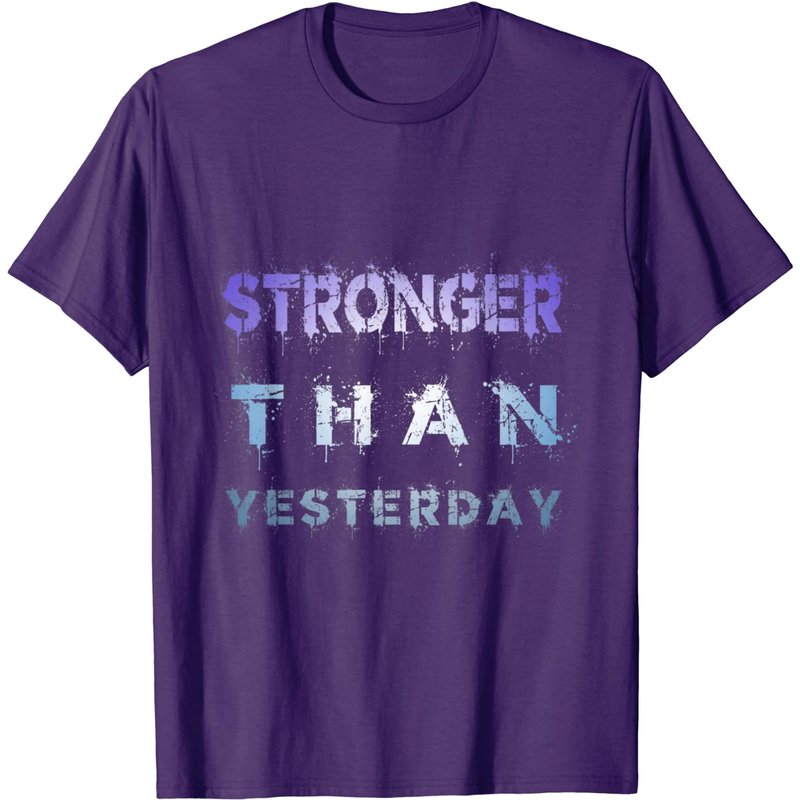 T-shirt de Fitness Homme Stronger Than Yesterday — T-shirts pour hommes