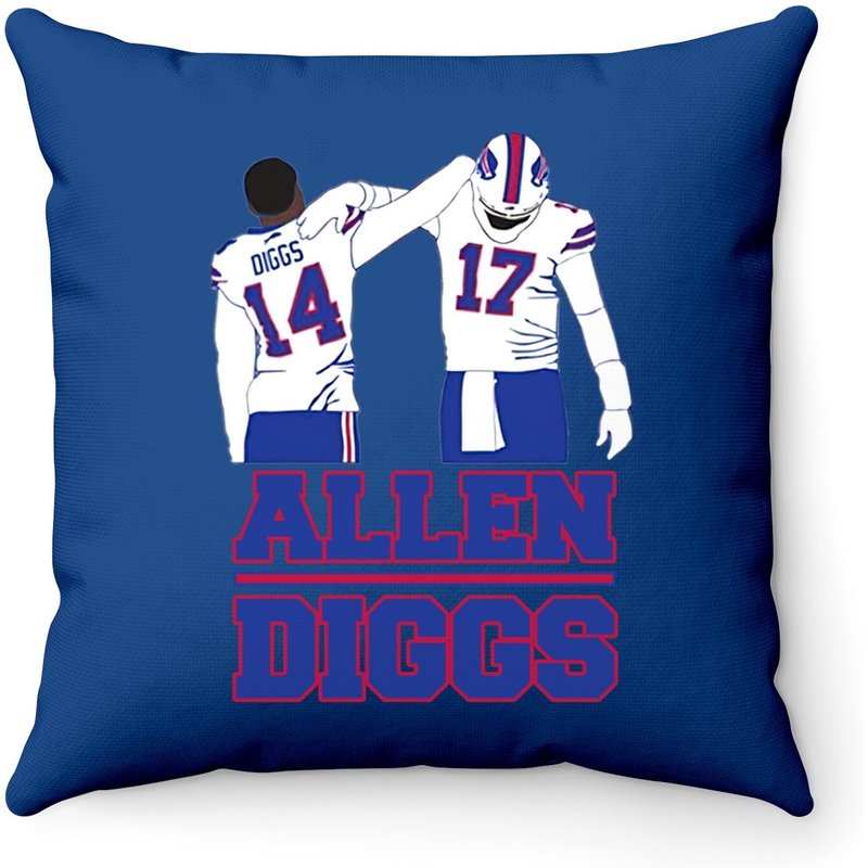 Stefon Diggs Josh Allen Back Pat Buffalo Football Fan Pillow — Decorative Cushions