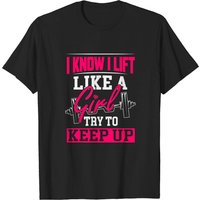 T-shirt Motivation Powerlifting Je Sais Que Je Soulève Comme Une Fille — T-shirts pour hommes