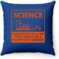 Housse de coussin Science Chimie en bleu royal — Coussins décoratifs