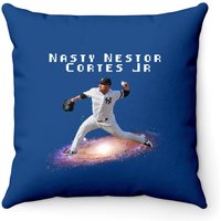 Housse de coussin Nestor Cortes Jr en bleu royal — Coussins décoratifs