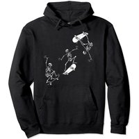 Skeleton Skateboarding Hoodie for Boys - Halloween Pullover — Mens Hoodies