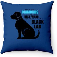 Black Lab Throw Pillow Cover - Royal Blue — Decorative Cushions