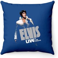Elvis Live In Las Vegas Throw Pillow