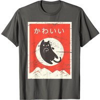 T-shirt Anime Kawaii Chat Japonais Vintage pour Hommes — T-shirts pour hommes