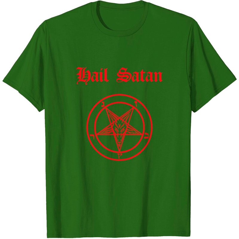 Saitan Hail Satan T-Shirt for Men in Black — Mens T Shirts