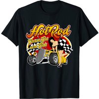 T-shirt Rockabilly Girl pour hommes - Design Pin-up Hot Rod