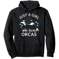Hoodie Jeu de Mots Baleine pour Unisexe - Juste Une Fille Qui Aime Les Orcas — Sweats à capuche pour hommes