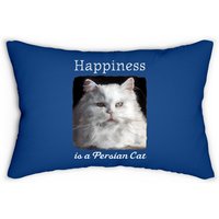 Happiness Is A Persian Cat Lumbar Pillow — Decorative Cushions