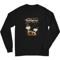 T-shirt à manches longues Charlie Brown Snoopy Joyeux Thanksgiving — T-shirts pour hommes