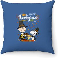 Charlie Brown Snoopy Thanksgiving Throw Pillows — Decorative Cushions