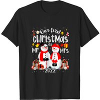 T-shirt 2022 Notre Premier Noël En Tant Que M. Et Mme Just Married — T-shirts pour hommes