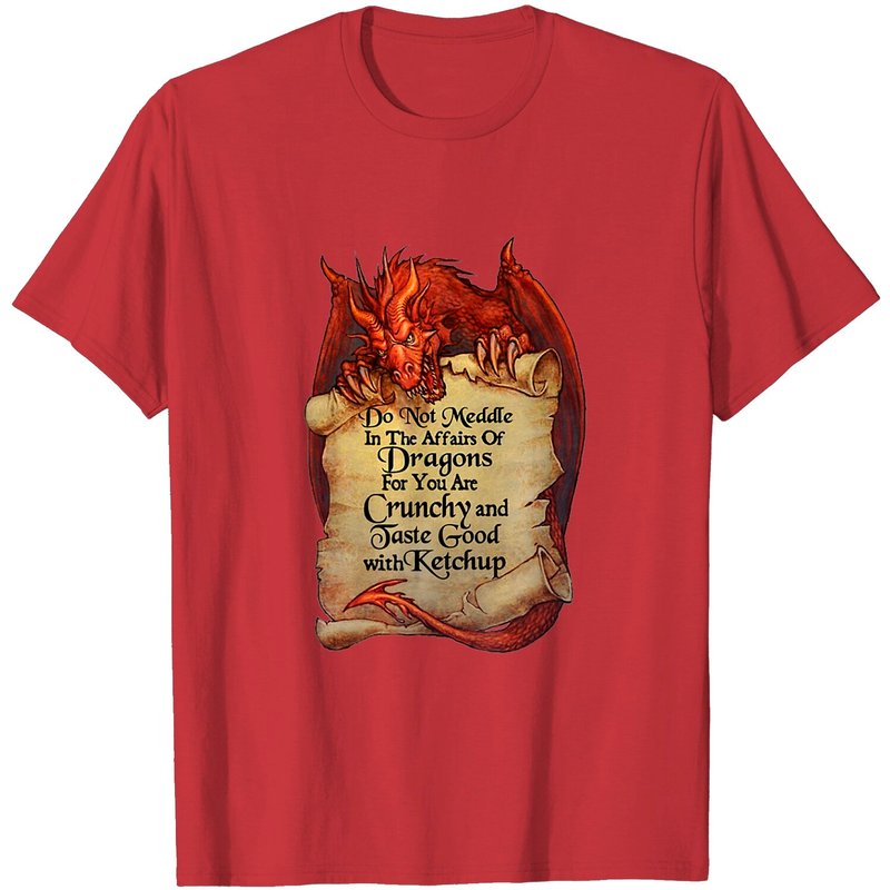 T-shirt Dragon Effrayant Ne Vous Mêlez Pas Des Affaires Des Dragons — T-shirts pour hommes