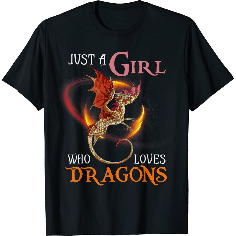 T-shirt Scary Dragon pour hommes - Just A Girl Who Loves Dragons — T-shirts pour hommes