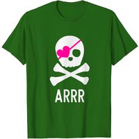 T-shirt Heart Pirates avec un joli crâne de pirate pour filles — T-shirts pour hommes