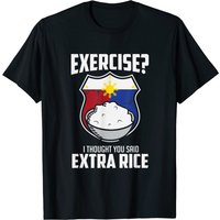 T-shirt Filipino Sun Exercise I Thought You Said Extra Rice — T-shirts pour hommes
