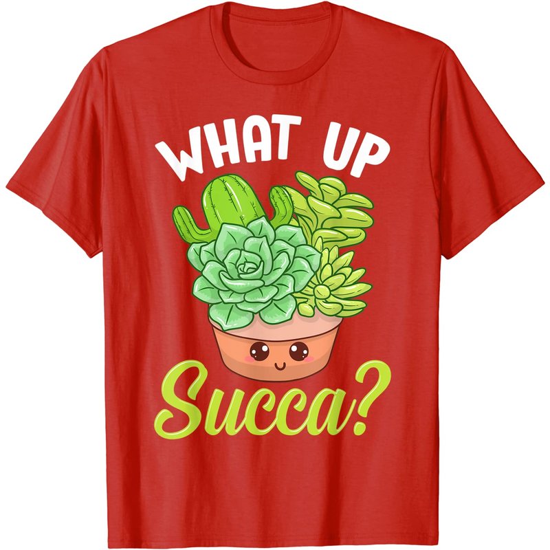 T-Shirt pour hommes Succulent Puns What Up Succa? — T-shirts pour hommes