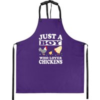 Just A Boy Who Loves Chickens Farm Chicken Gift Apron