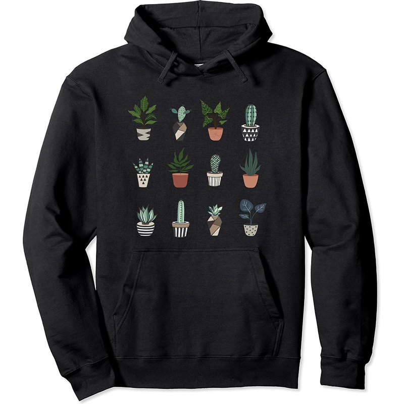 Hoodie Unisexe Succulent Puns en Noir