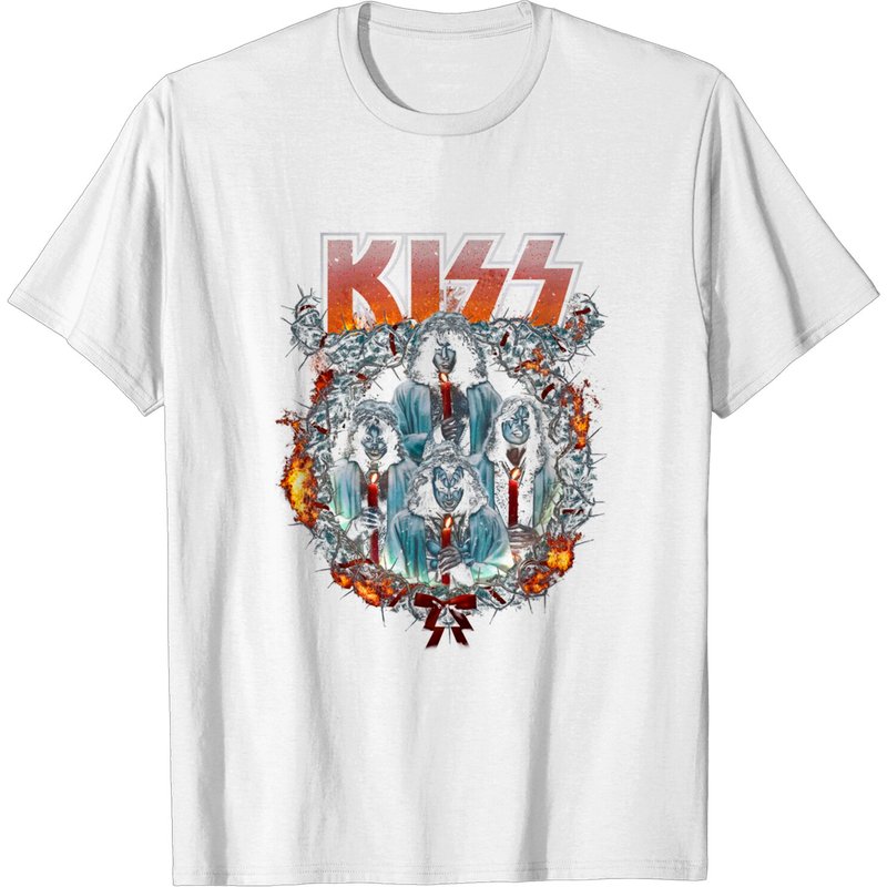 T-shirt Merry Kissmas pour hommes en noir — T-shirts pour hommes
