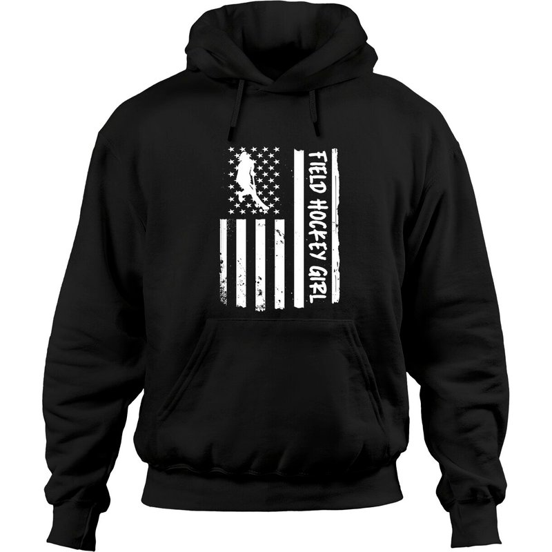 Hoodie à Capuche Fille Hockey sur Gazon Drapeau USA — Sweats à capuche pour hommes