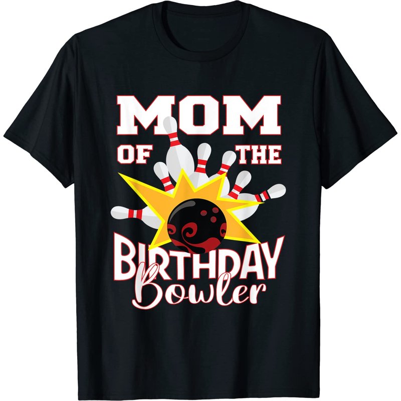 T-shirt pour hommes Mom Of The Birthday Bowler Kid Bowling Party — T-shirts pour hommes