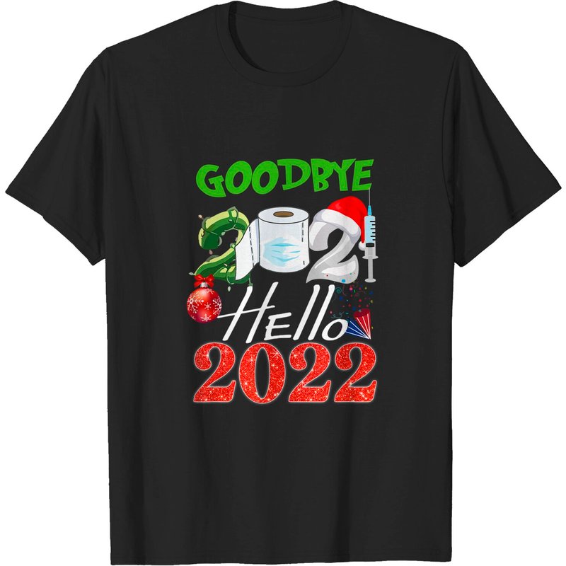 Goodbye 2021 Hello 2022 T-Shirt Humoristique pour Hommes — T-shirts pour hommes