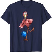 T-shirt pour hommes Cool Bowling Flamingo pour amateurs de bécasseaux