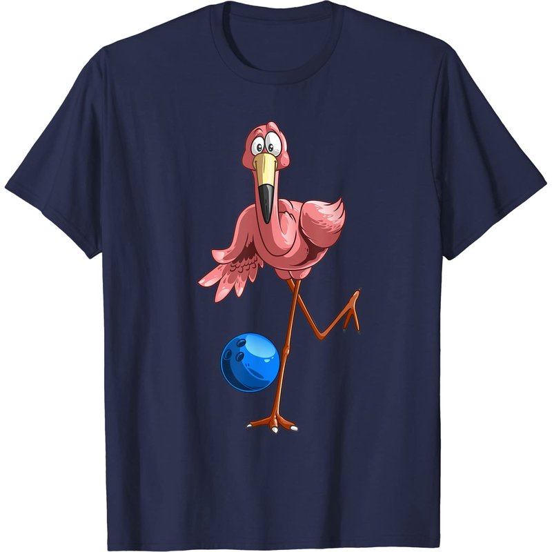 T-shirt pour hommes Cool Bowling Flamingo pour amateurs de bécasseaux — T-shirts pour hommes