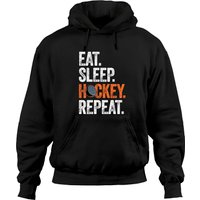 Hoodie Unisexe Eat Sleep Hockey Repeat