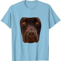 T-shirt pour hommes avec motif de visage de chien chocolat — T-shirts pour hommes