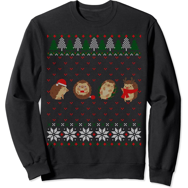 Hoodie La Vie des Hérissons Joyeux Noël Sweatshirt Moche — Sweats à capuche pour hommes