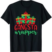 Gangsta Wrapper T-Shirt for Men in Black