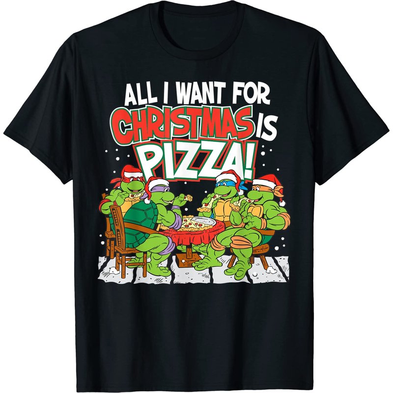 T-shirt de Noël Pizza Tortues Ninja pour hommes — T-shirts pour hommes