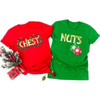 Chest Nuts Couple Christmas T-Shirt for Men