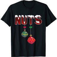Chest Nuts Funny Matching Christmas Couples T-Shirt for Men