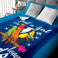 Just A Girl Who Loves Birds Couverture pour Bébé — Couvertures pour bébé