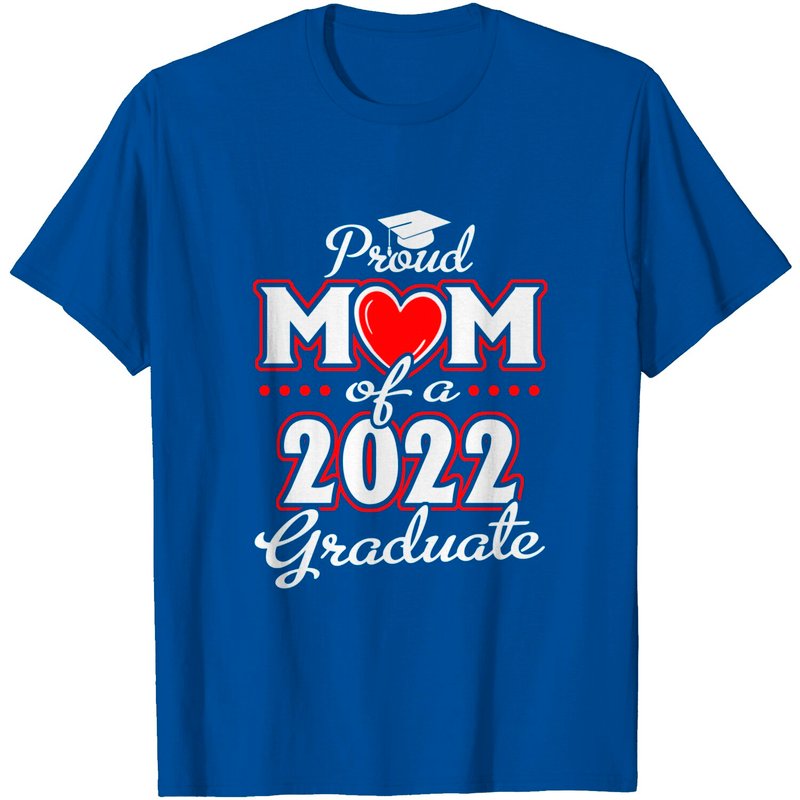 T-shirt Fier Maman d'un Diplômé de la Promotion 2022 Senior 22 Coeur — T-shirts pour hommes
