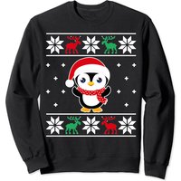 Sweat à Capuche Enfant Noël Pingouin Classique Moche