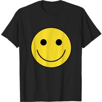 Smile Face T-shirt for Men in Black