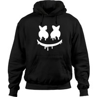 Hoodie à Capuche Sourire DJ Marshmallow avec Visage Heureux — Sweats à capuche pour hommes