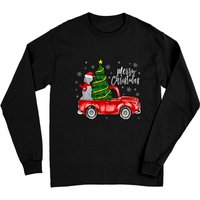 Weimaraner Dog Truck Christmas Long Sleeve T-Shirt for Unisex