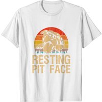 T-shirt Silhouette Pitbull pour hommes - Design vintage — T-shirts pour hommes