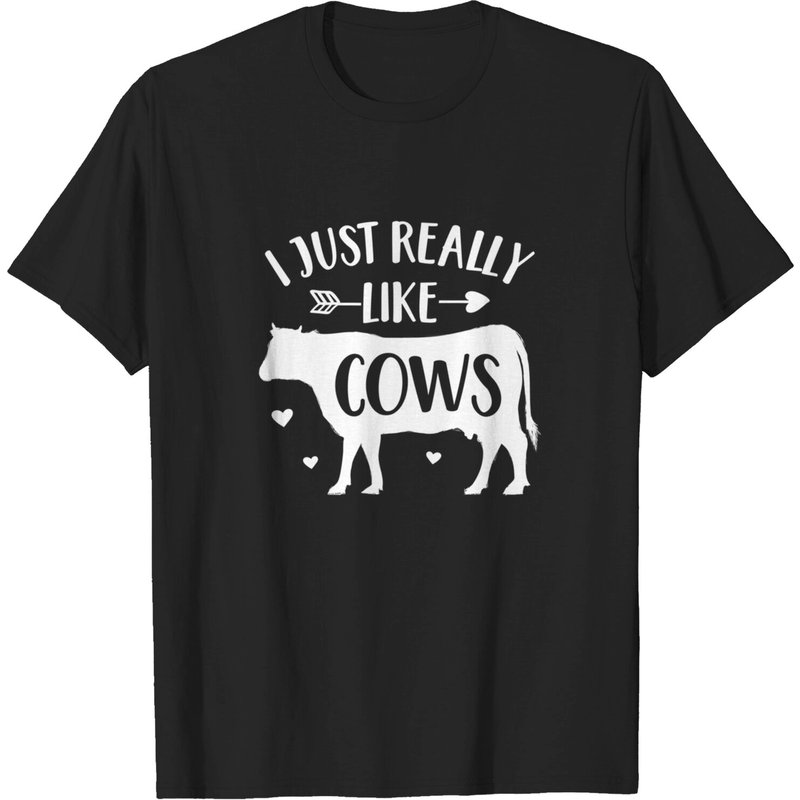 T-shirt à imprimé vache pour hommes - 'J'aime vraiment les vaches — T-shirts pour hommes