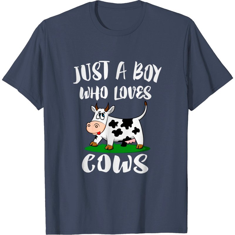 T-shirt à imprimé vache pour hommes - Juste un garçon qui aime les vaches — T-shirts pour hommes