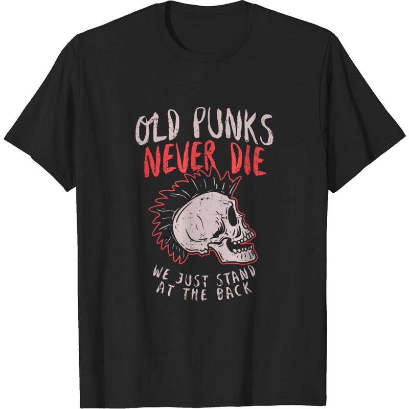 T-shirt Punk Old Punks Never Die pour hommes - Musique Rock — T-shirts pour hommes