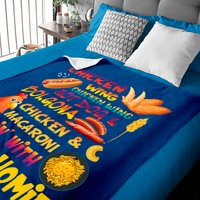 Couverture pour bébé Cooked Chicken Wing Hot Dog Bologna Macaroni
