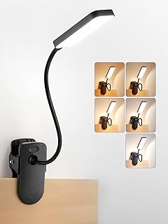 Lampe de Bureau LED à Pince, 9 Niveaux de Luminosité, 5 Couleurs — Lampe de bureau menée